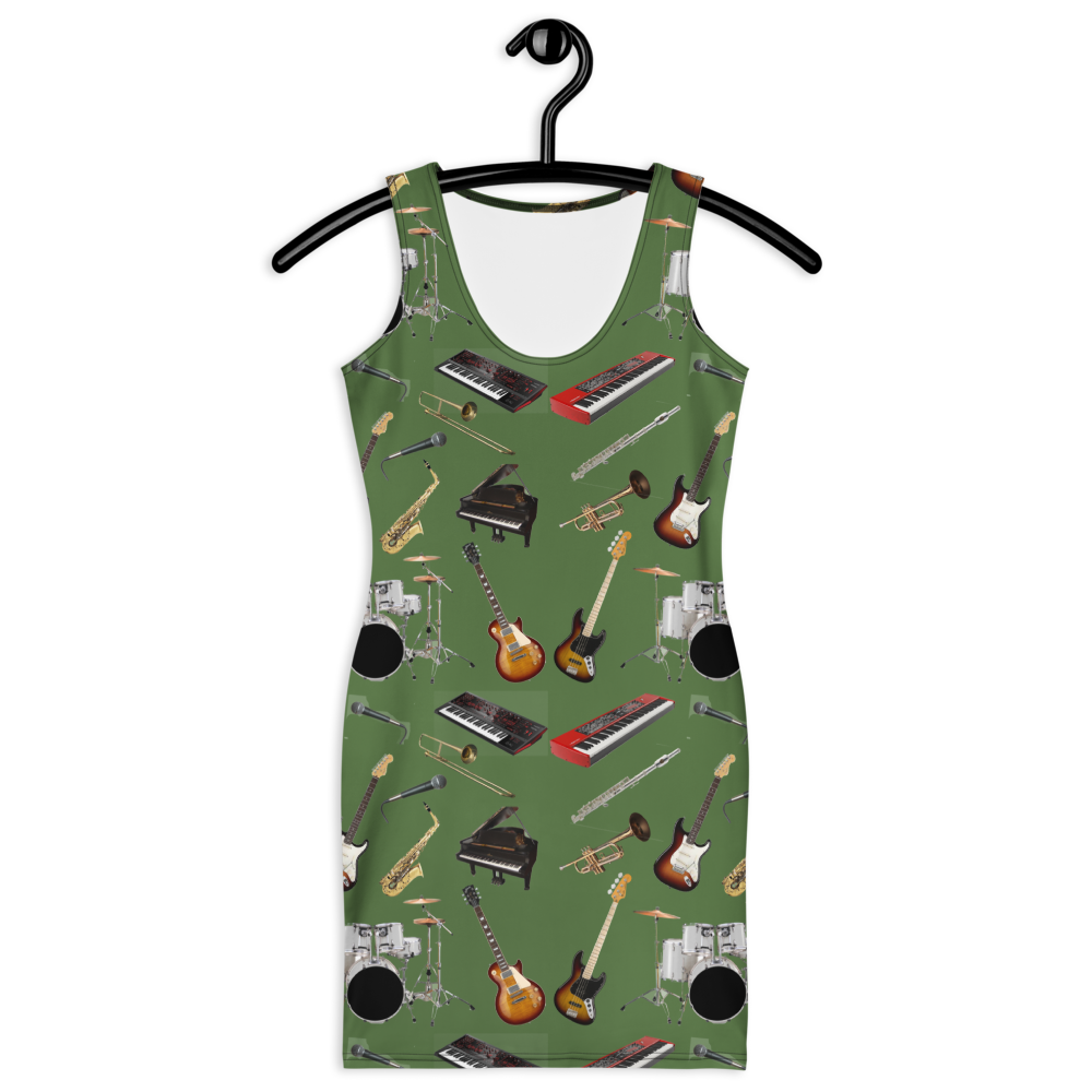 Father Groove™ Music Galaxy Bodycon Dress