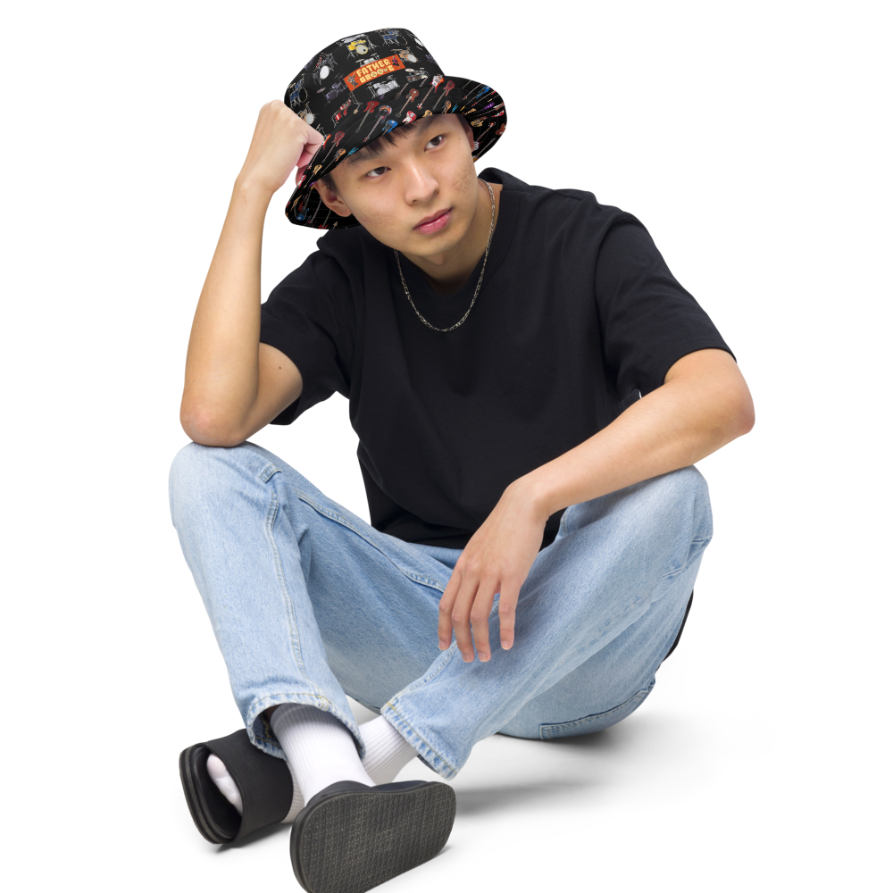 Father Groove Bass & Drums Reversible bucket hat