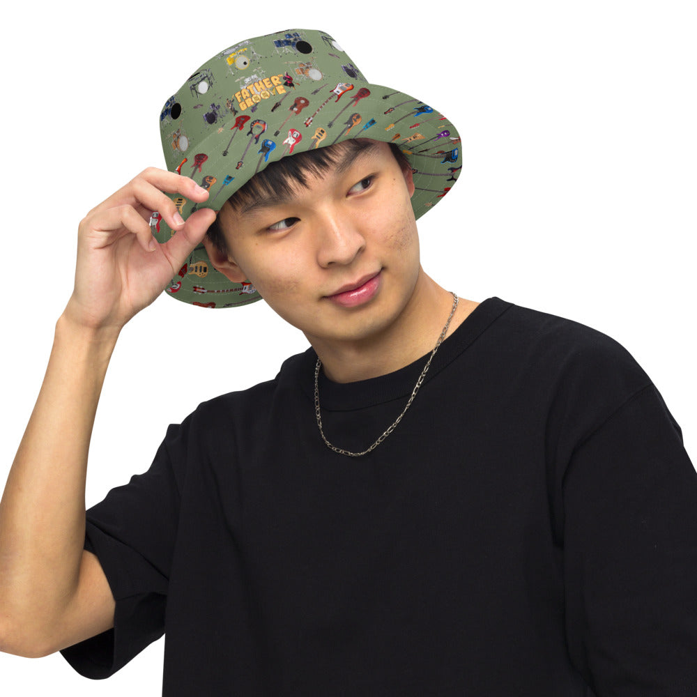 Father Groove Bass & Drums Reversible bucket hat
