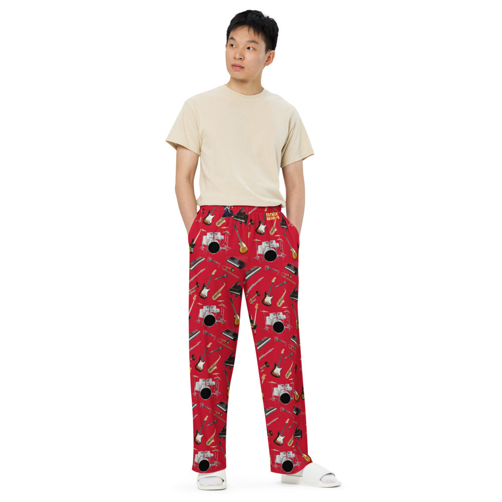 Father Groove™ Music Galaxy All-Over Print Unisex Wide-Leg Pants