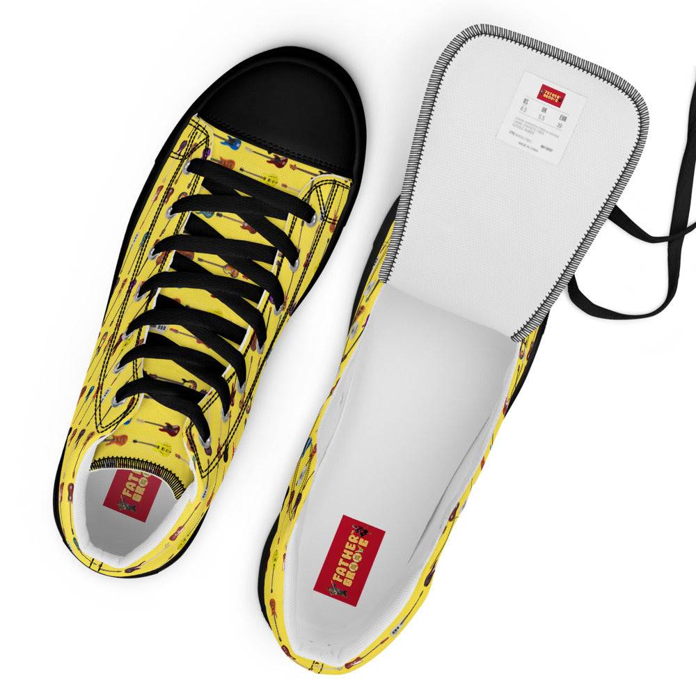 Father Groove™ Bass Universe Men’s High Top Canvas Sneakers