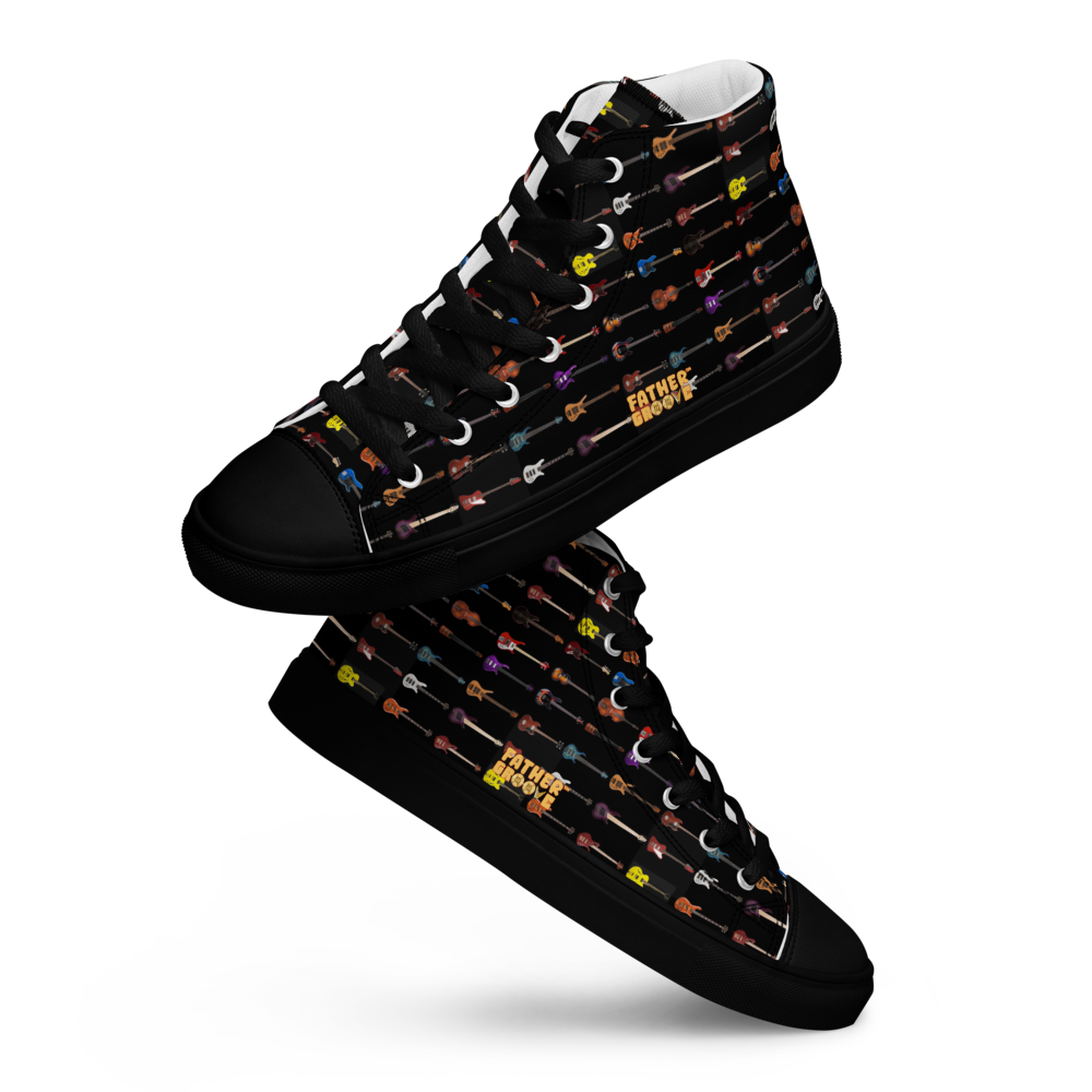Father Groove™ Bass Universe Men’s High Top Canvas Sneakers