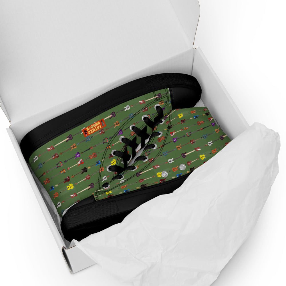 Father Groove™ Bass Universe Men’s High Top Canvas Sneakers