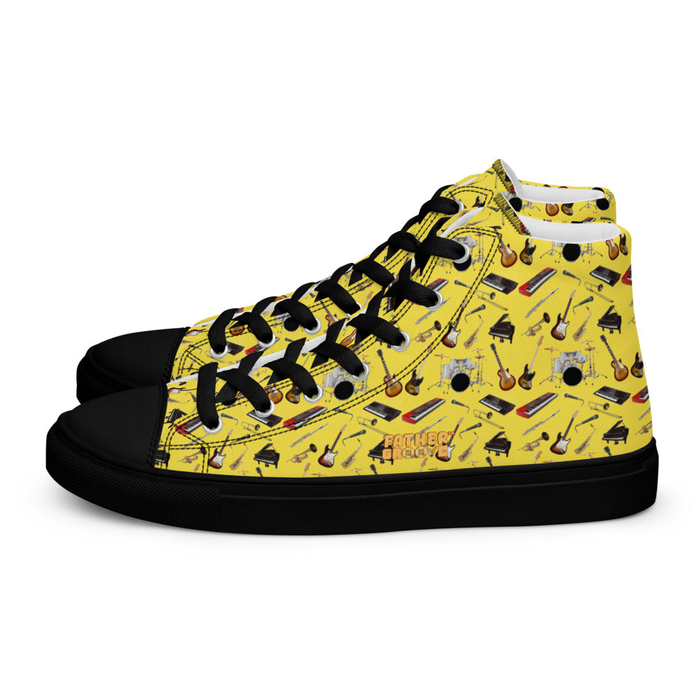 🎸 Father Groove™ “Music Galaxy” High-Top Canvas Sneakers