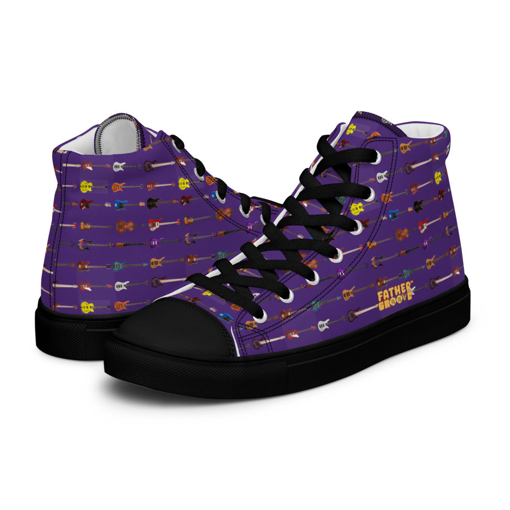 Father Groove™ Bass Universe Men’s High Top Canvas Sneakers