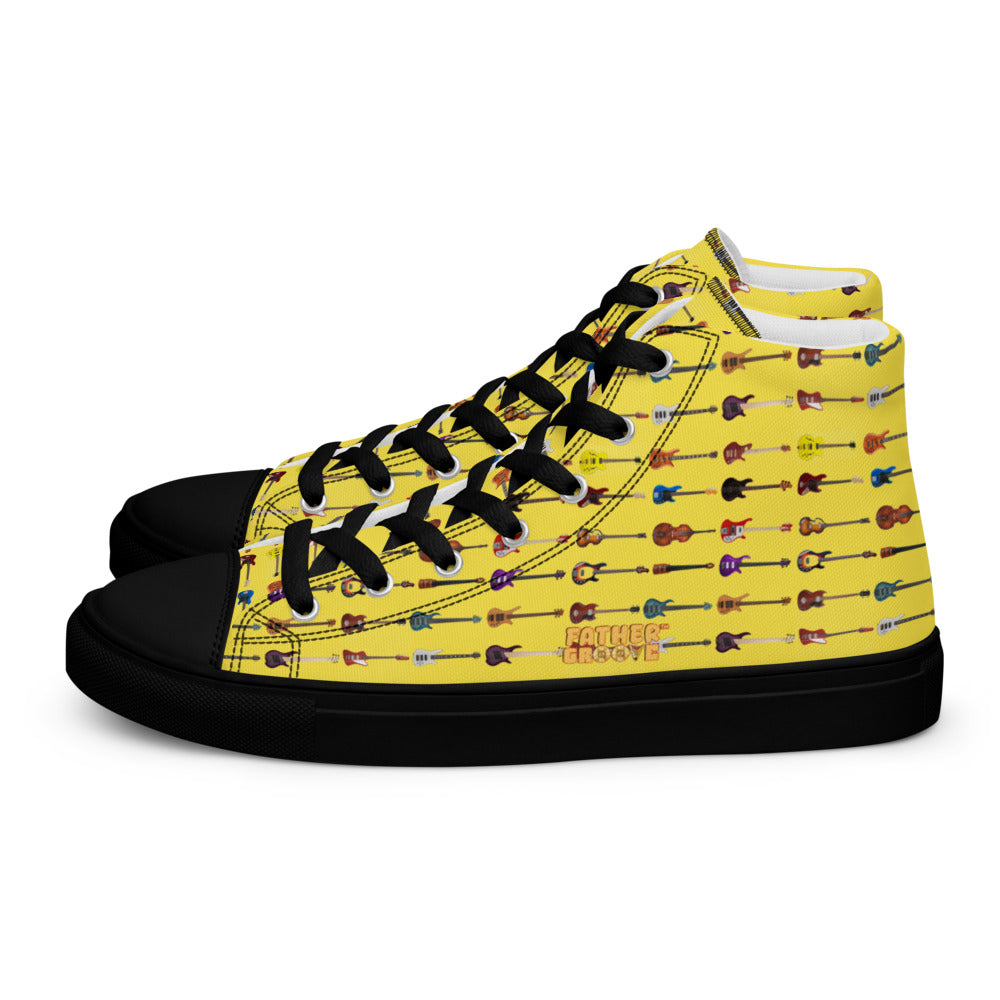 Father Groove™ Bass Universe Men’s High Top Canvas Sneakers