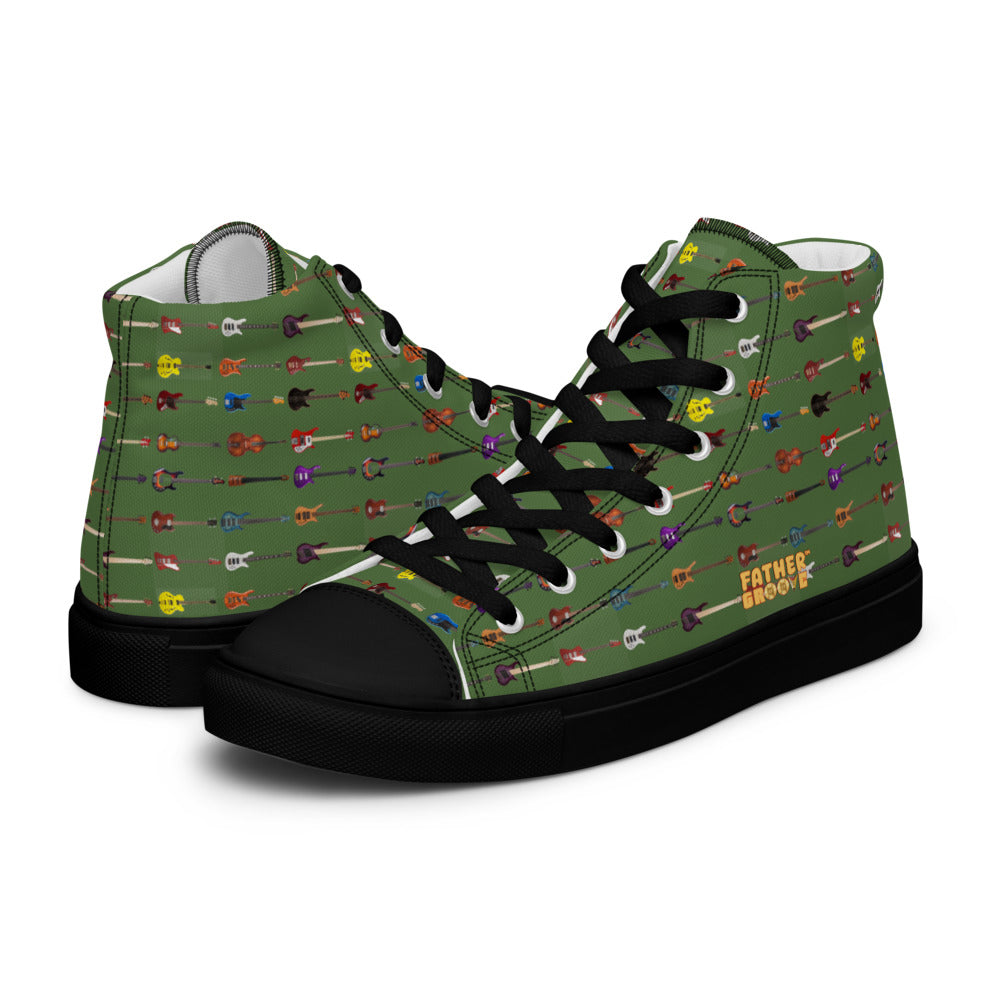 Father Groove™ Bass Universe Men’s High Top Canvas Sneakers