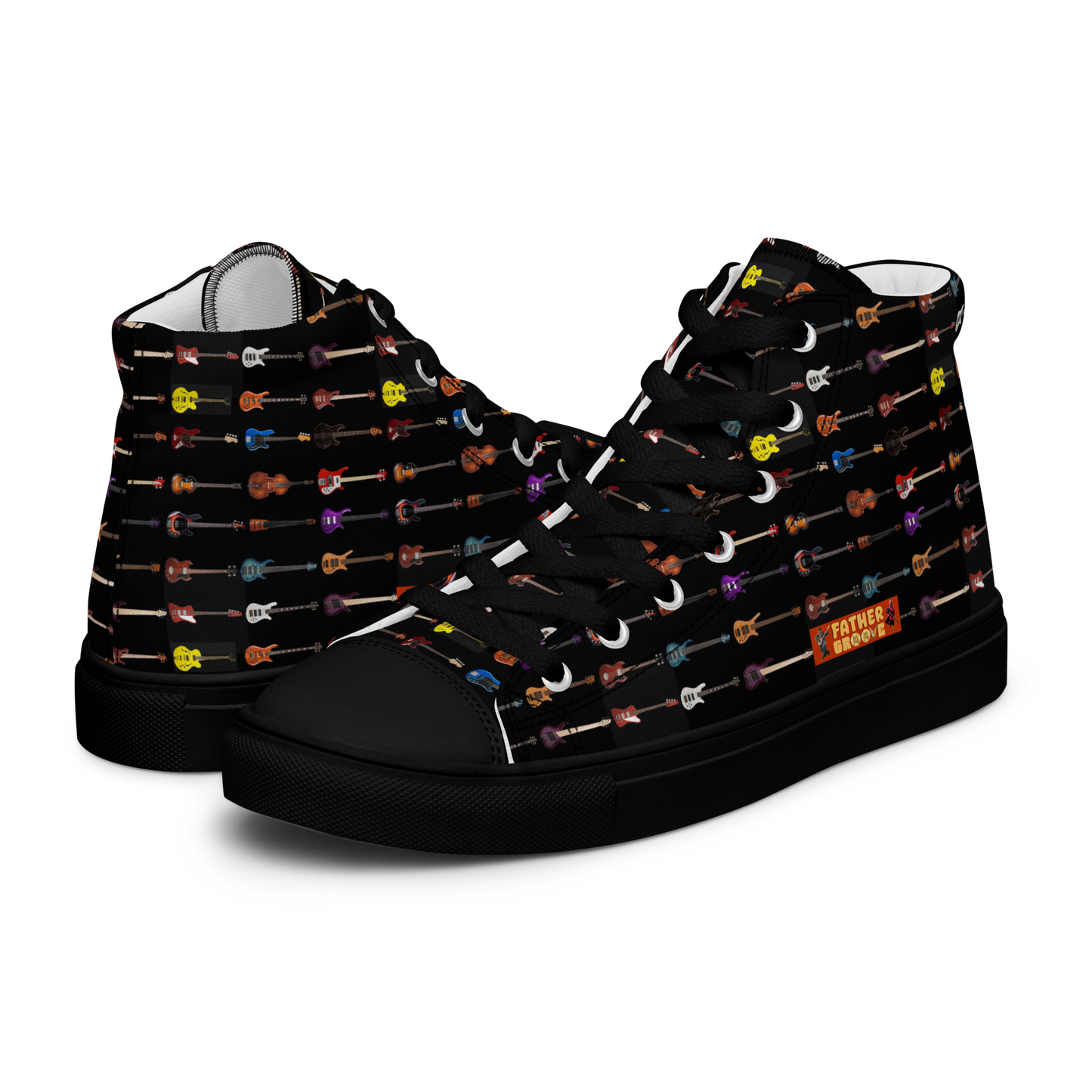 Father Groove™ Bass Universe Men’s High Top Canvas Sneakers
