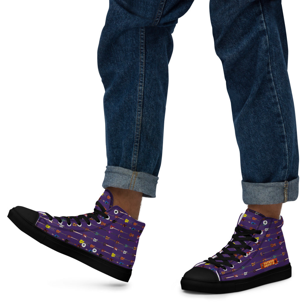 Father Groove™ Bass Universe Men’s High Top Canvas Sneakers