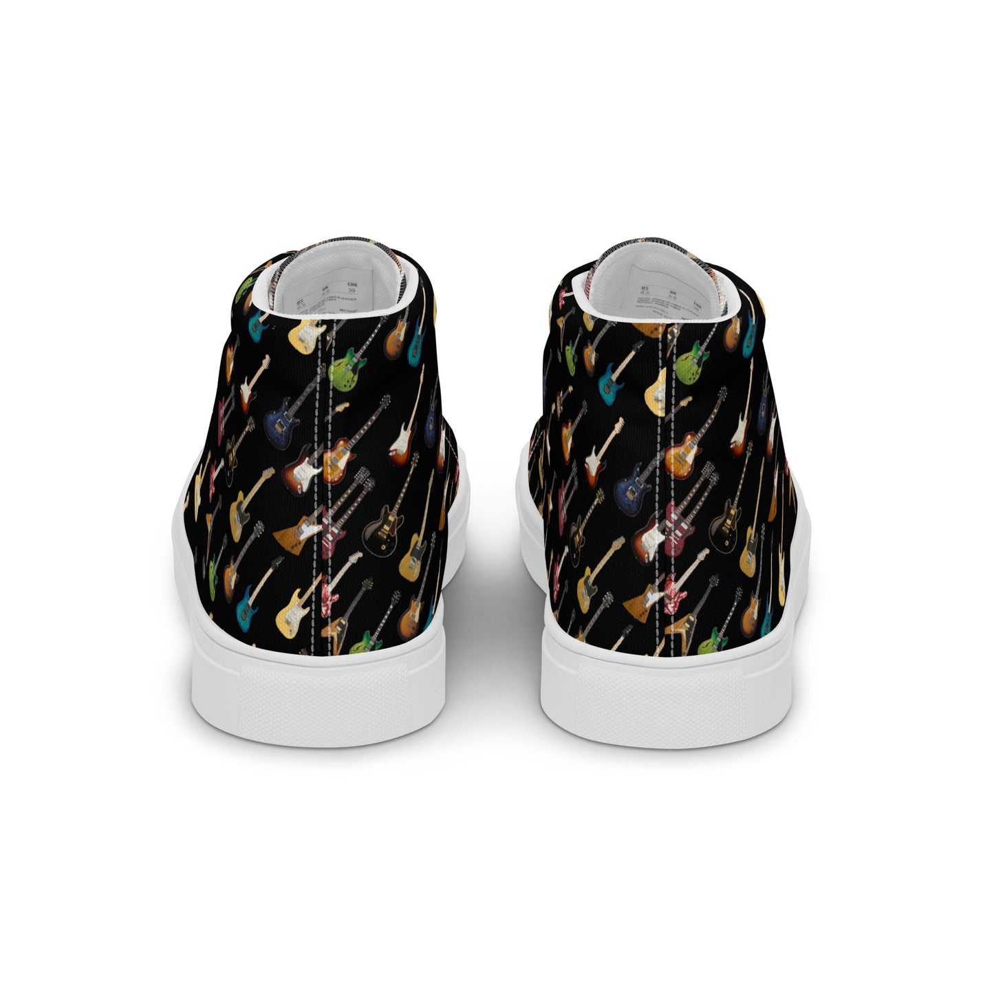 Guitar lover's Men’s high top canvas sneakers