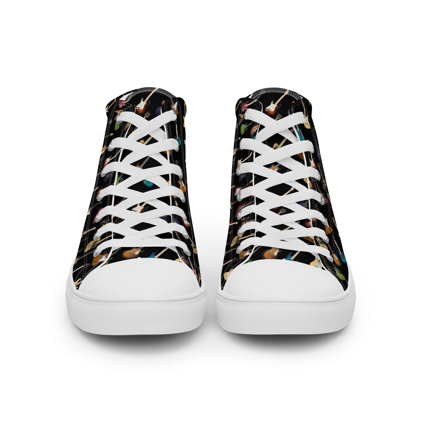 Guitar lover's Men’s high top canvas sneakers