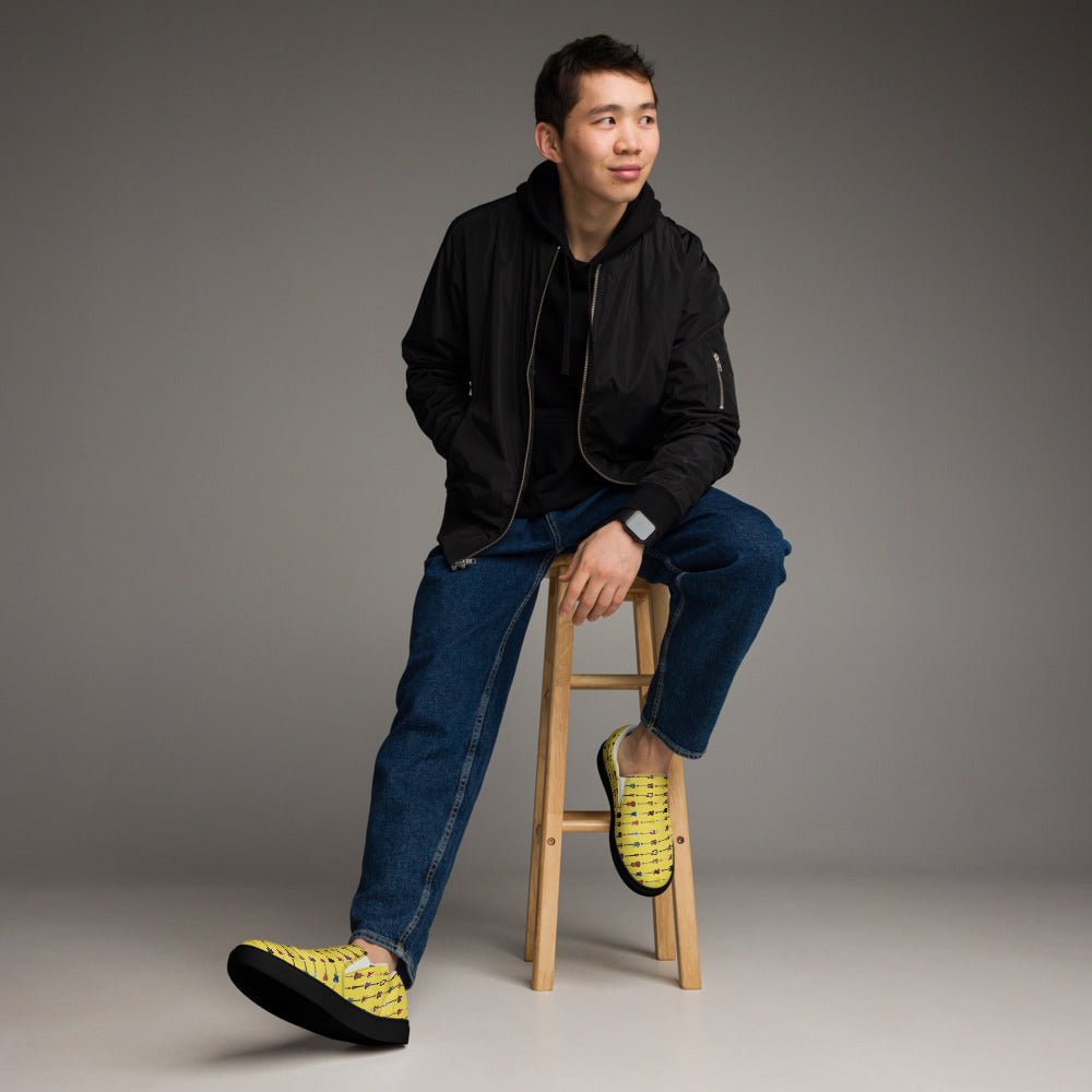 The Father Groove™ Bass Universe Canvas Slip ons